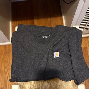 Carhartt Charcoal Tee with Logo Patch